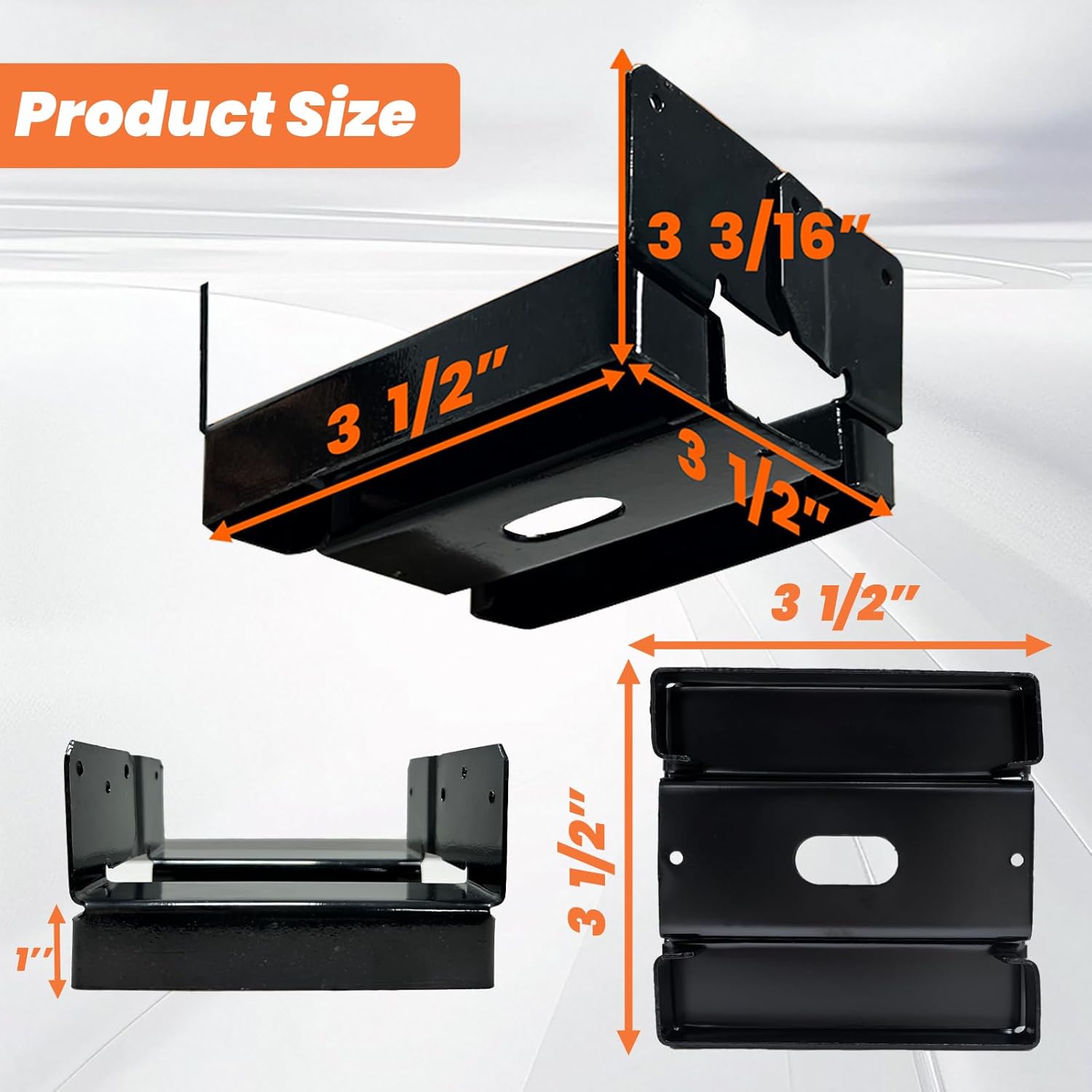 10PCS 4×4 Post Base for Concrete | 1″ Standoff, Black E-Coated | For Deck, Pergola & Patio (Screws Included) - Image 7