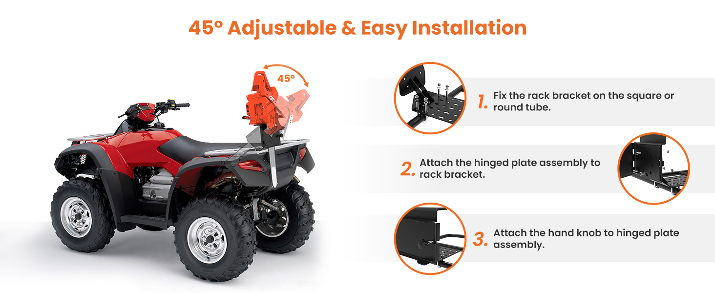 45° Adjustable & Easy Installation