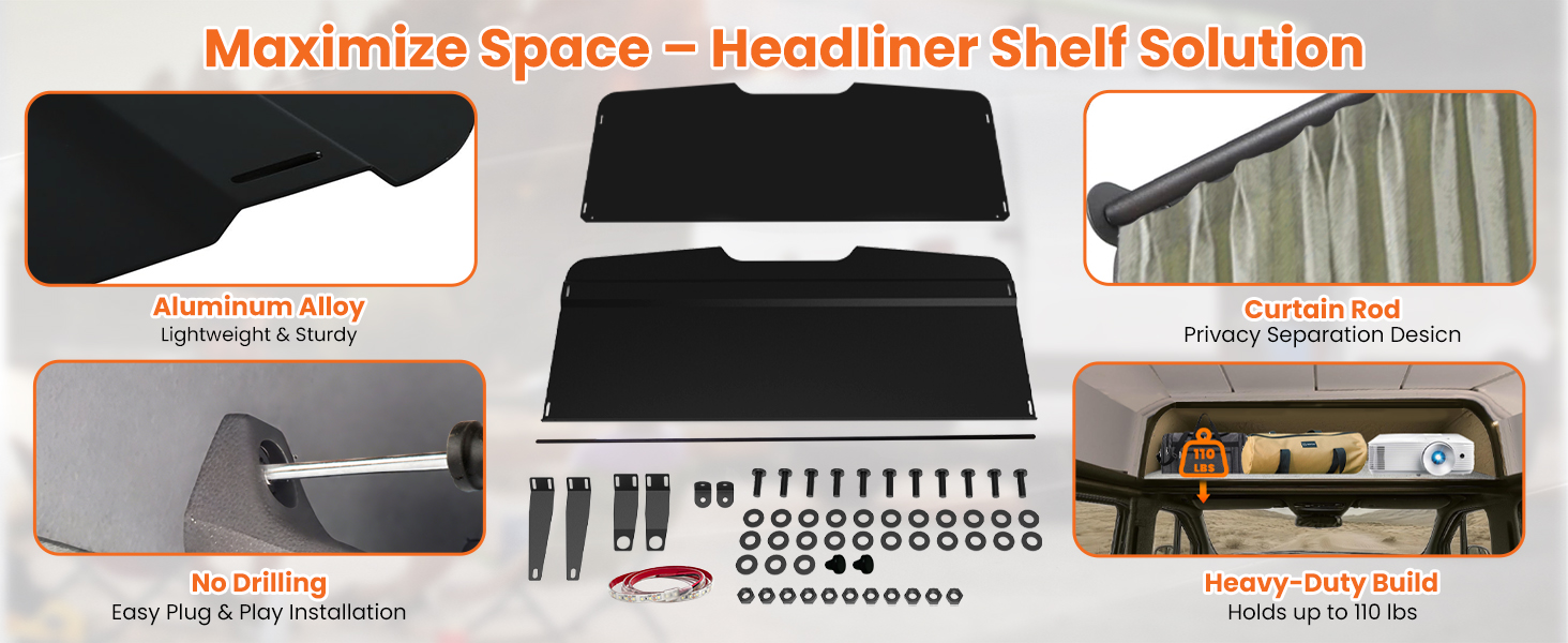 sprinter van cab storage shelf