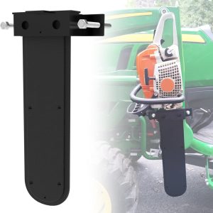 Chainsaw Holder for Tractor – Universal 20 Chainsaw Mount Carrier, Black