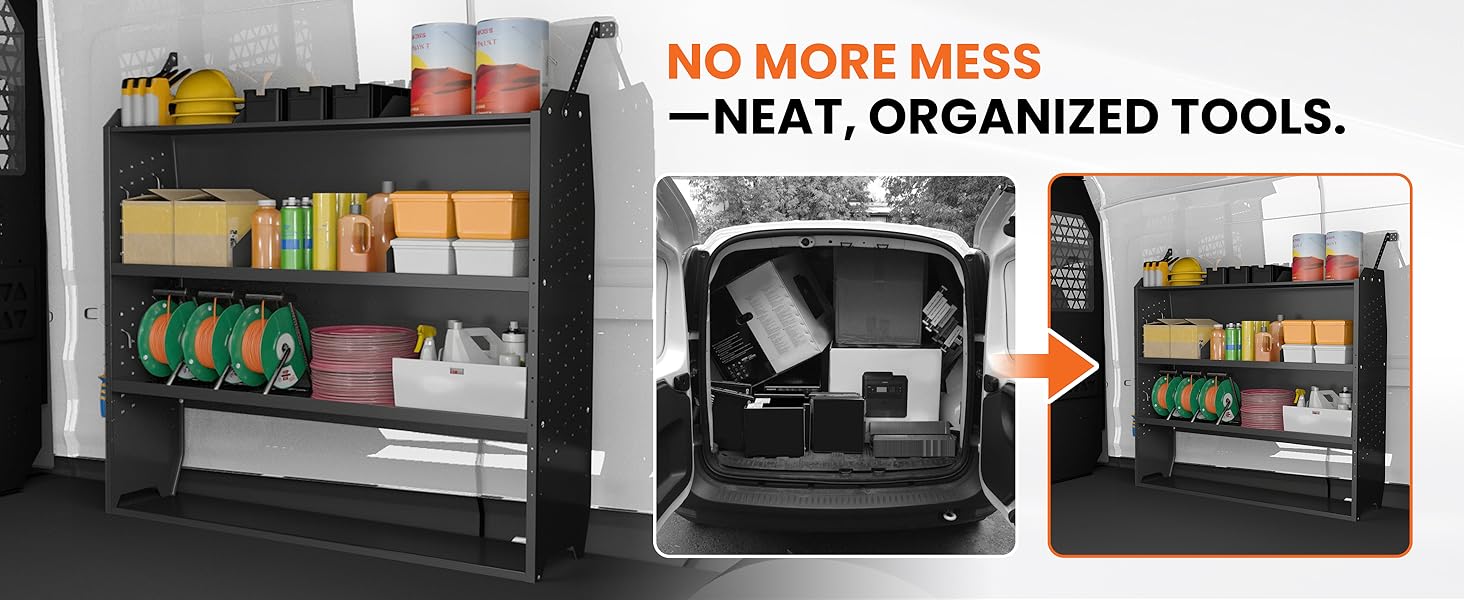 no more mess-neat, organized tools