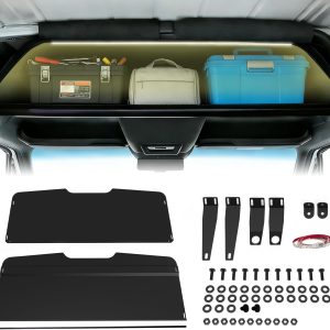 Sprinter Van Headliner Shelf for 2019–2024 Mercedes Sprinter – Aluminum Overhead Storage with Curtain Rod