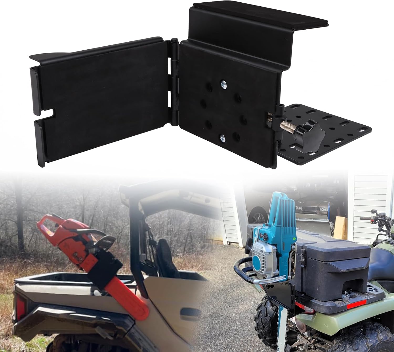 ATV Chainsaw Mount Adjustable Holder for ATVs UTVs Tractors