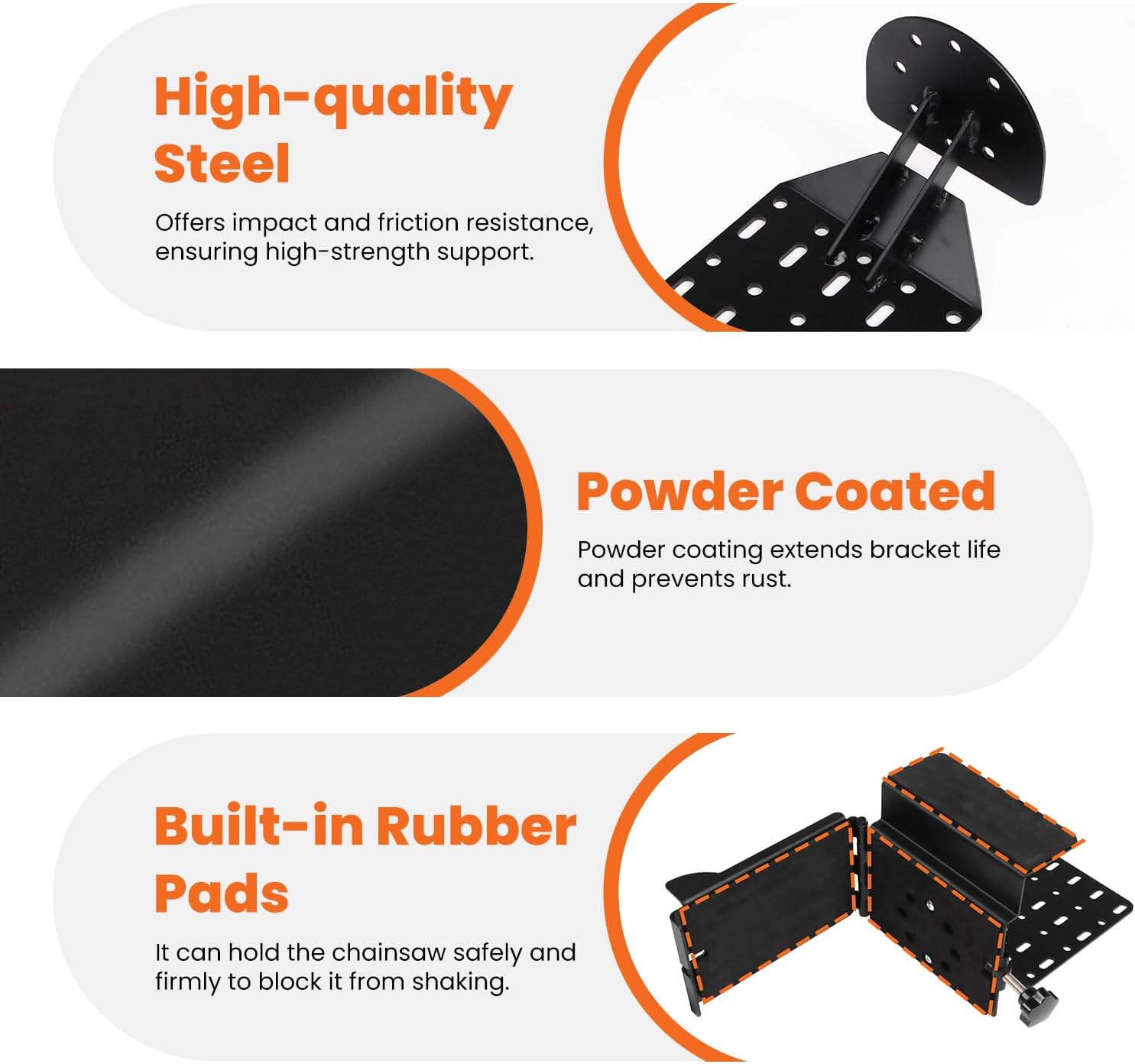 ATV Chainsaw Mount Adjustable Rack Holder for ATVs, UTVs, Tractors & Trucks - Image 4