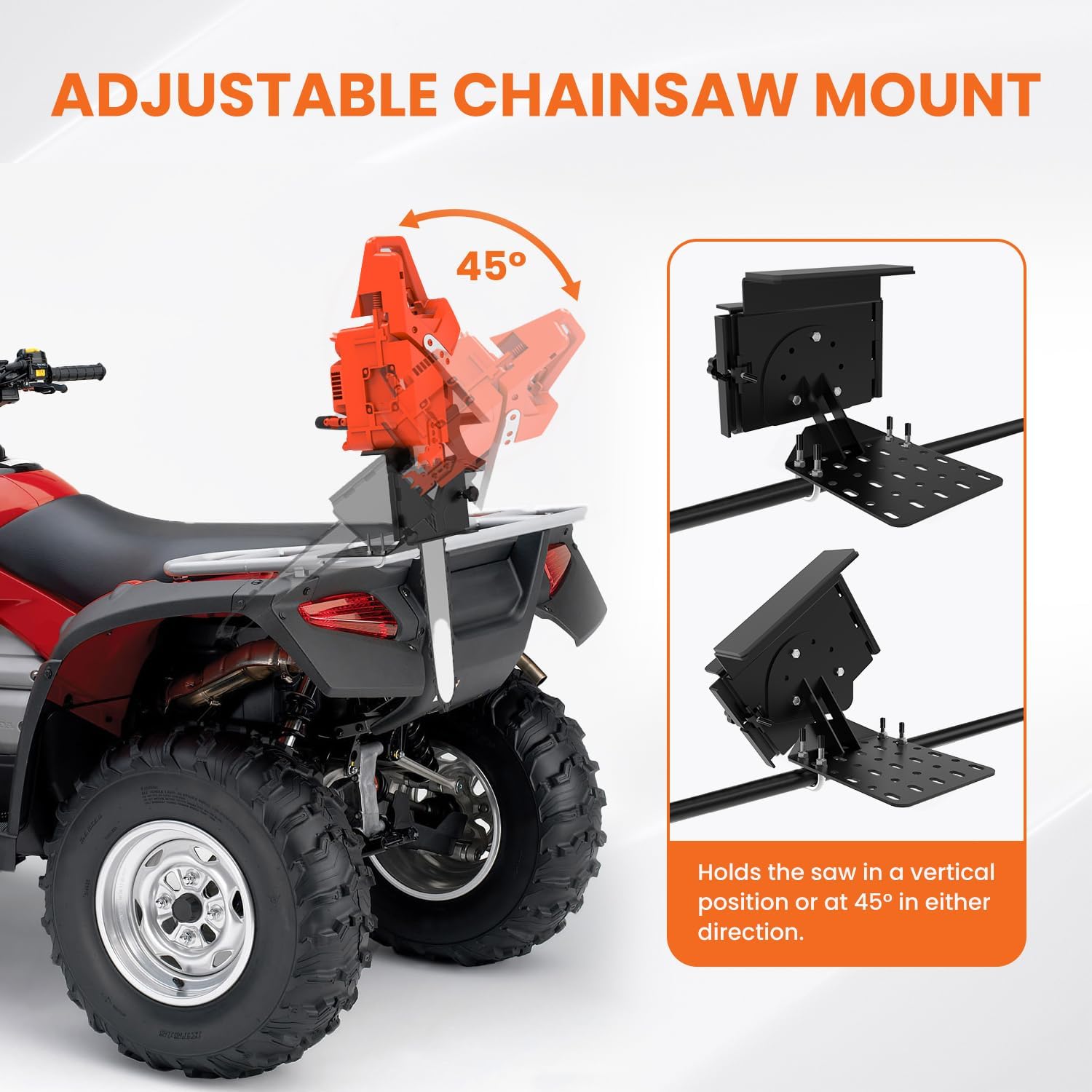 ATV Chainsaw Mount Adjustable Rack Holder for ATVs, UTVs, Tractors & Trucks - Image 5