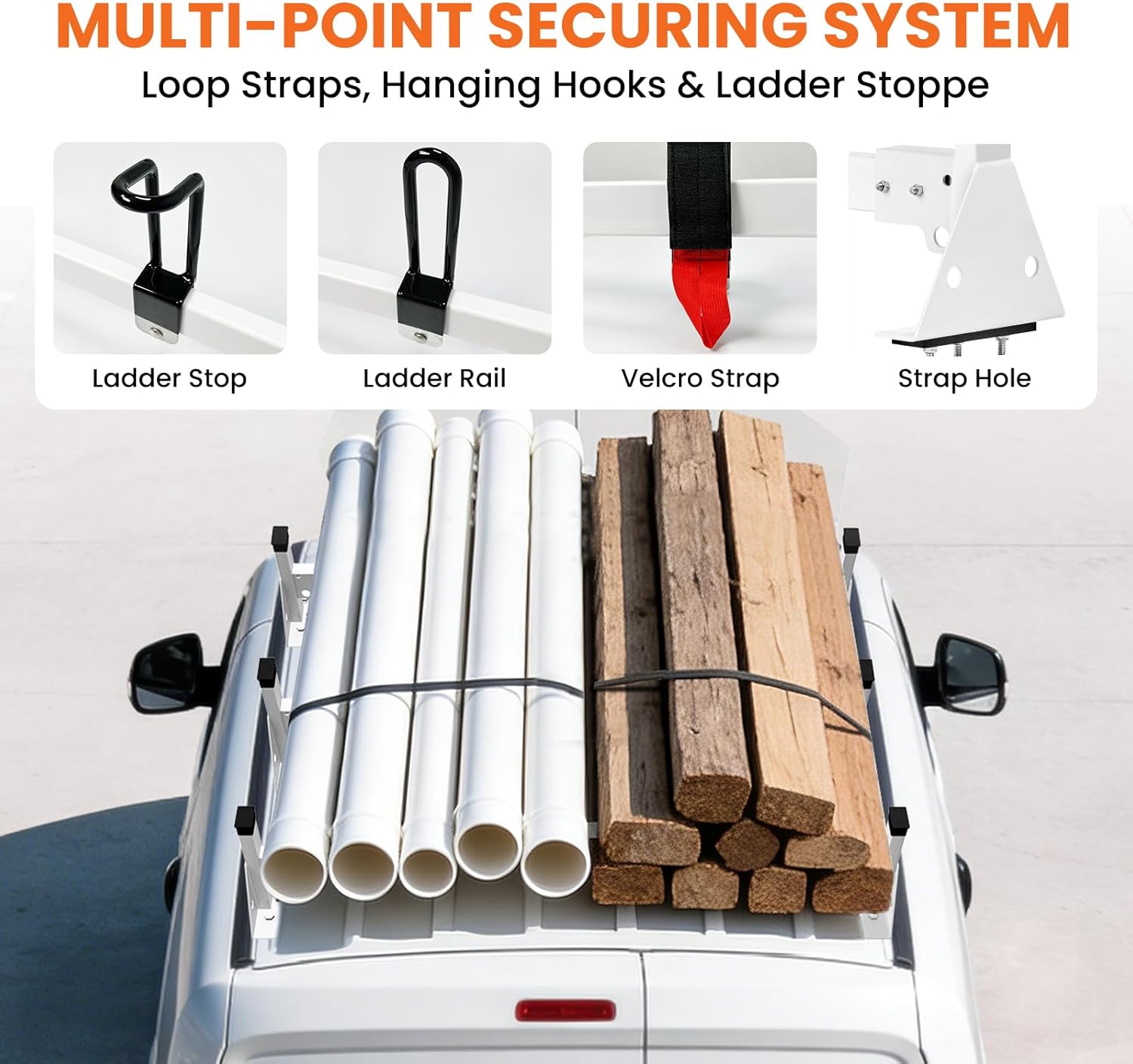 Ram ProMaster City Roof Rack 2015-On | 45" 2-Bar & 3-Bar Ladder Rack - Image 2