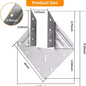 Hurricane Ties for Rafters – Galvanized Hurricane Straps for Roof Truss & Deck Joists