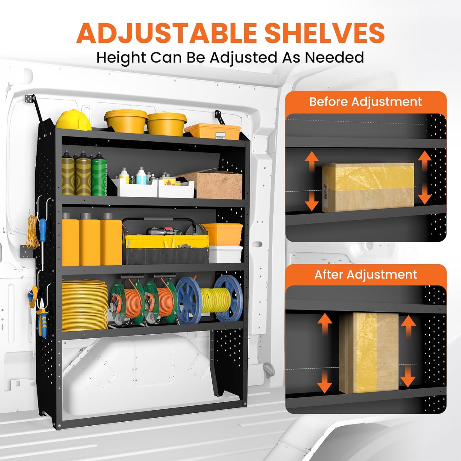 Cargo Van Shelving 4 Tier – Heavy Duty Work Van Storage - Image 6