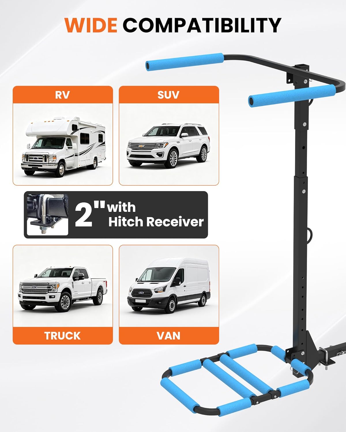 RV Hitch Mount Kayak Rack for 2 Kayaks - Image 8