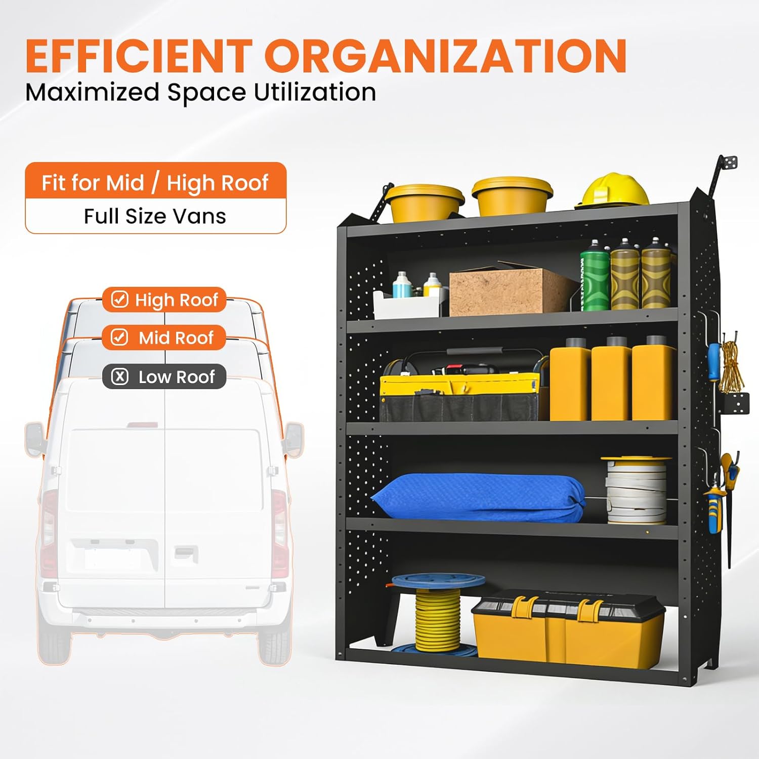 Cargo Van Shelving 4 Tier – Heavy Duty Work Van Storage - Image 8