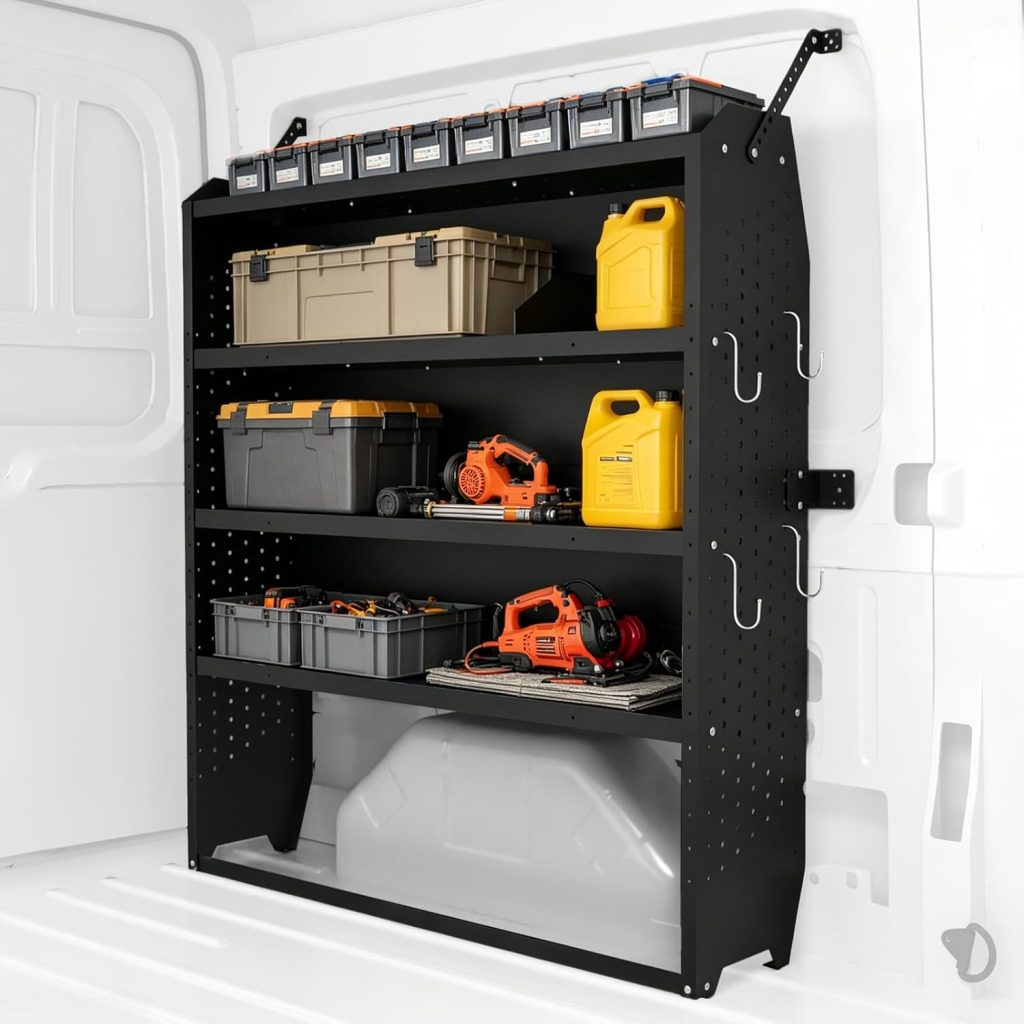 52 inch van shelving system for contractors