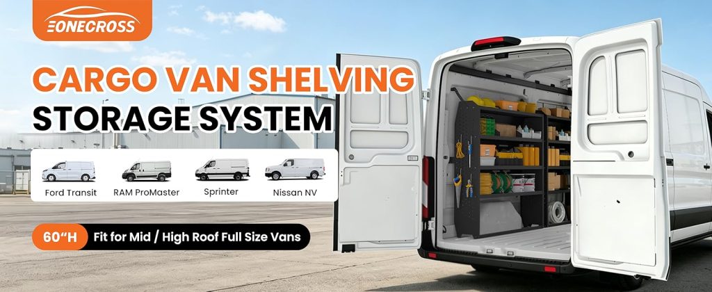 cargo van shelving 4 tier heavy duty steel