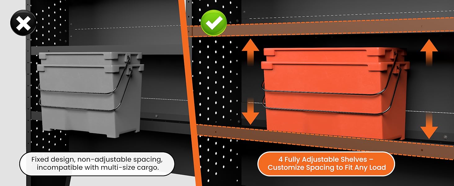 customize spacing to fit any load