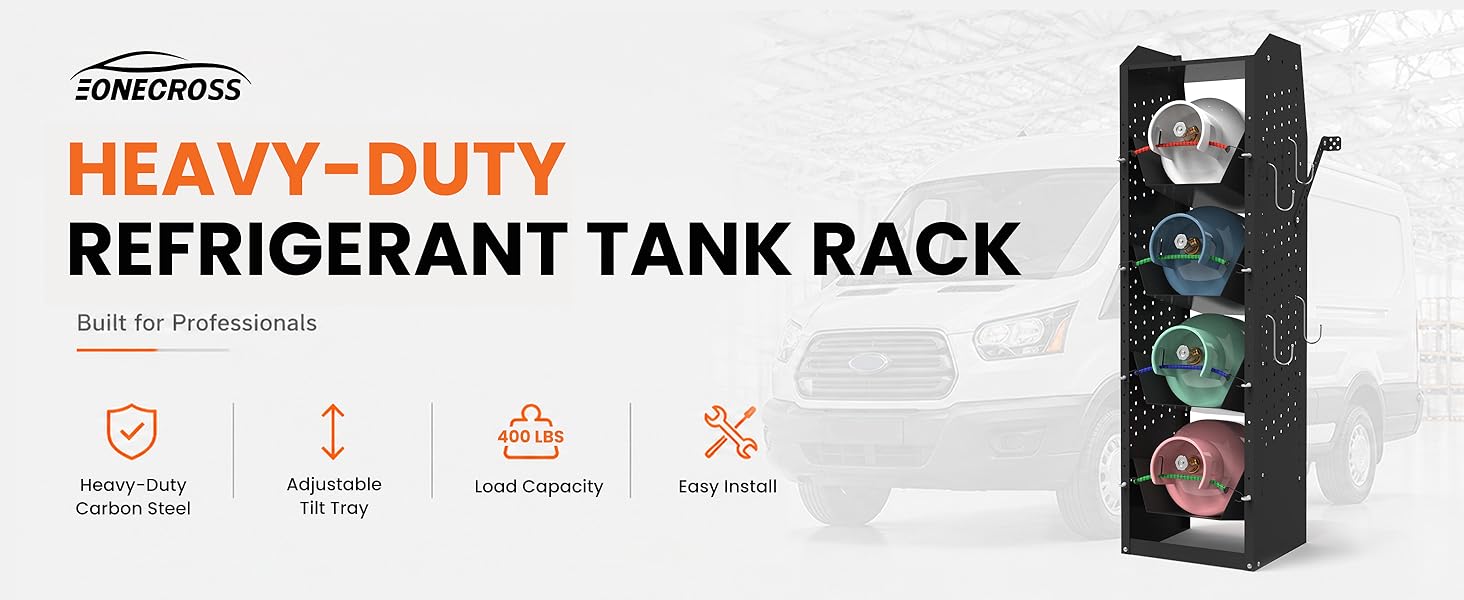 heavy duty refrigerant tank rack