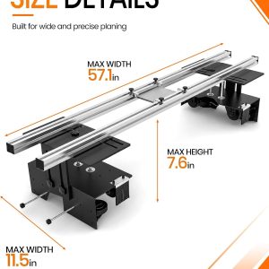57.1 inch router sled for flattening slabs