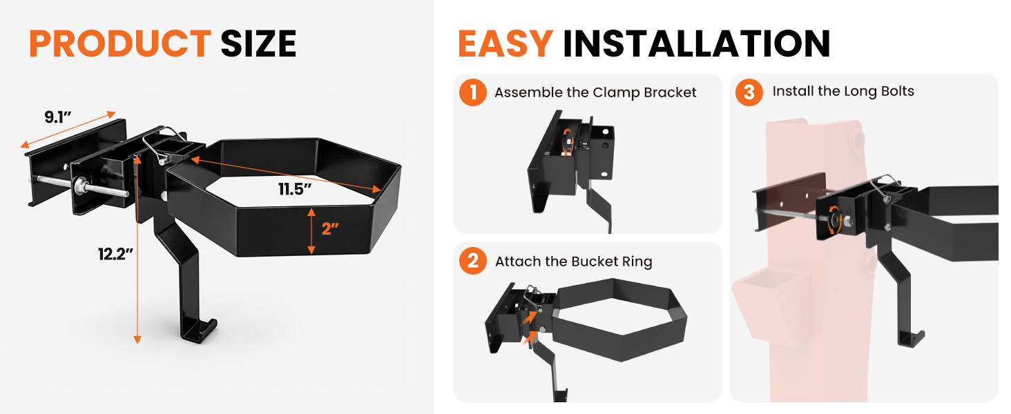 heavy duty steel tractor bucket bracket