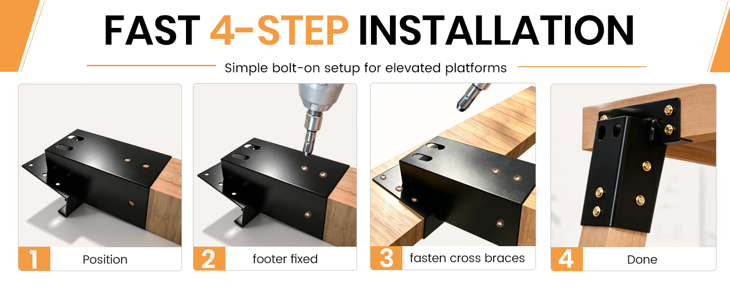 simple bolt-on setup for elevated platforms