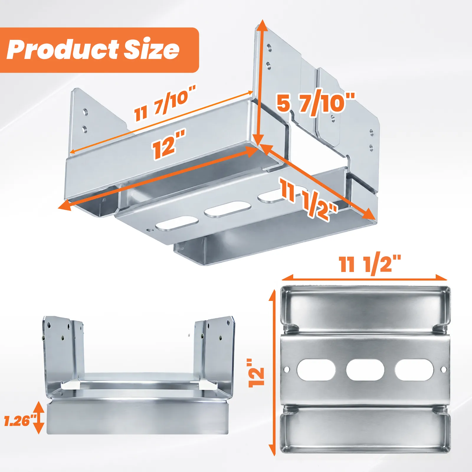12×12 Post Base for Concrete Heavy Duty Adjustable Post Bracket with 1″ Standoff - Image 5