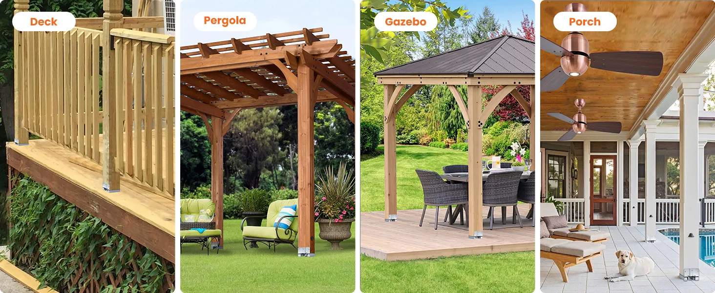 2x12 pergola post base for wood posts