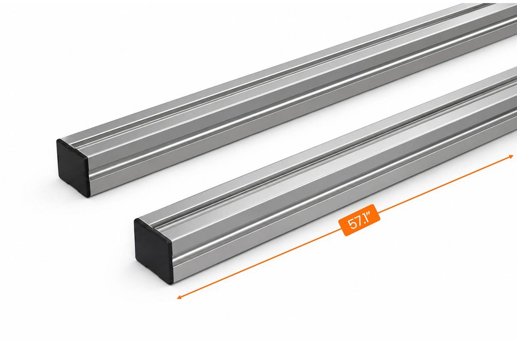 router sled guide rails for slab flattening