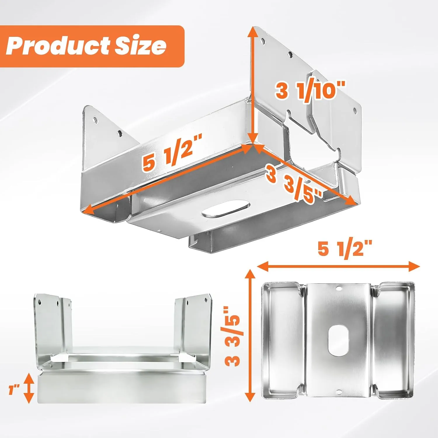 4×6 Post Base for Concrete Heavy Duty Adjustable Post Bracket with 1″ Standoff - Image 2