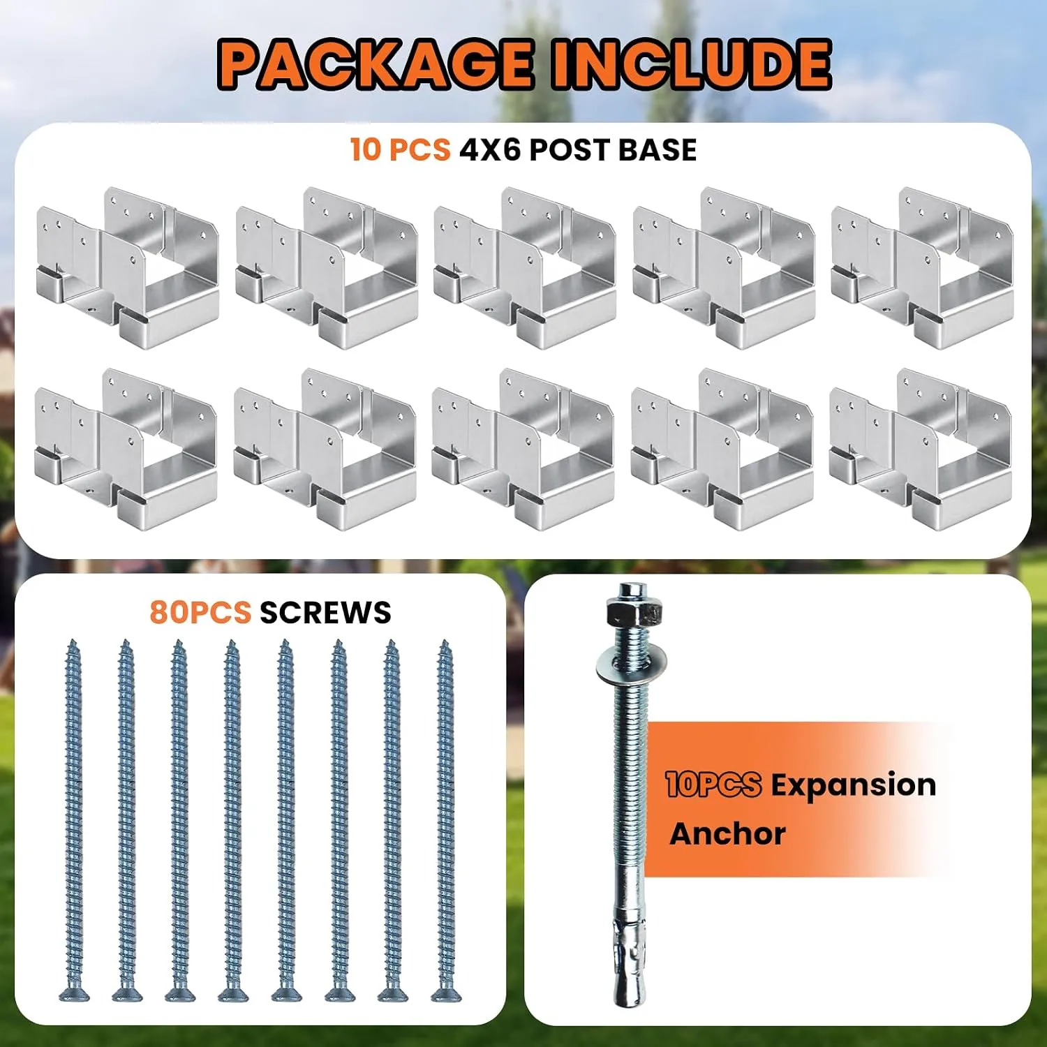 4×6 Post Base for Concrete Heavy Duty Adjustable Post Bracket with 1″ Standoff - Image 3