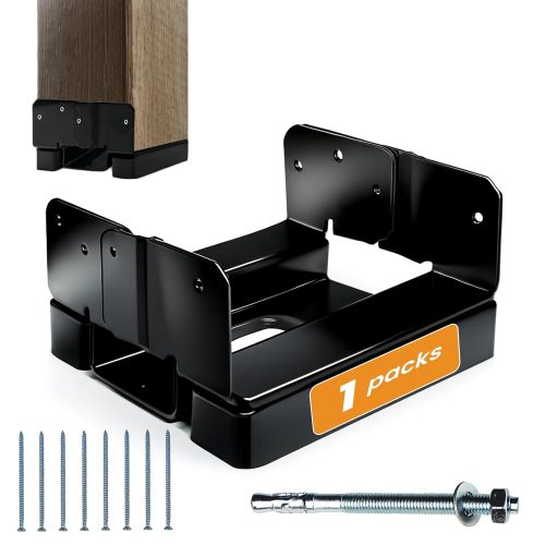 1PCS 6×6 Post Base for Concrete – black 1PCS 6x6 Post Base for Concrete – black